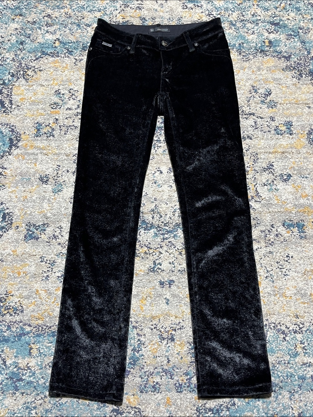 DSQUARED2 Black Velvet Pants Size 29